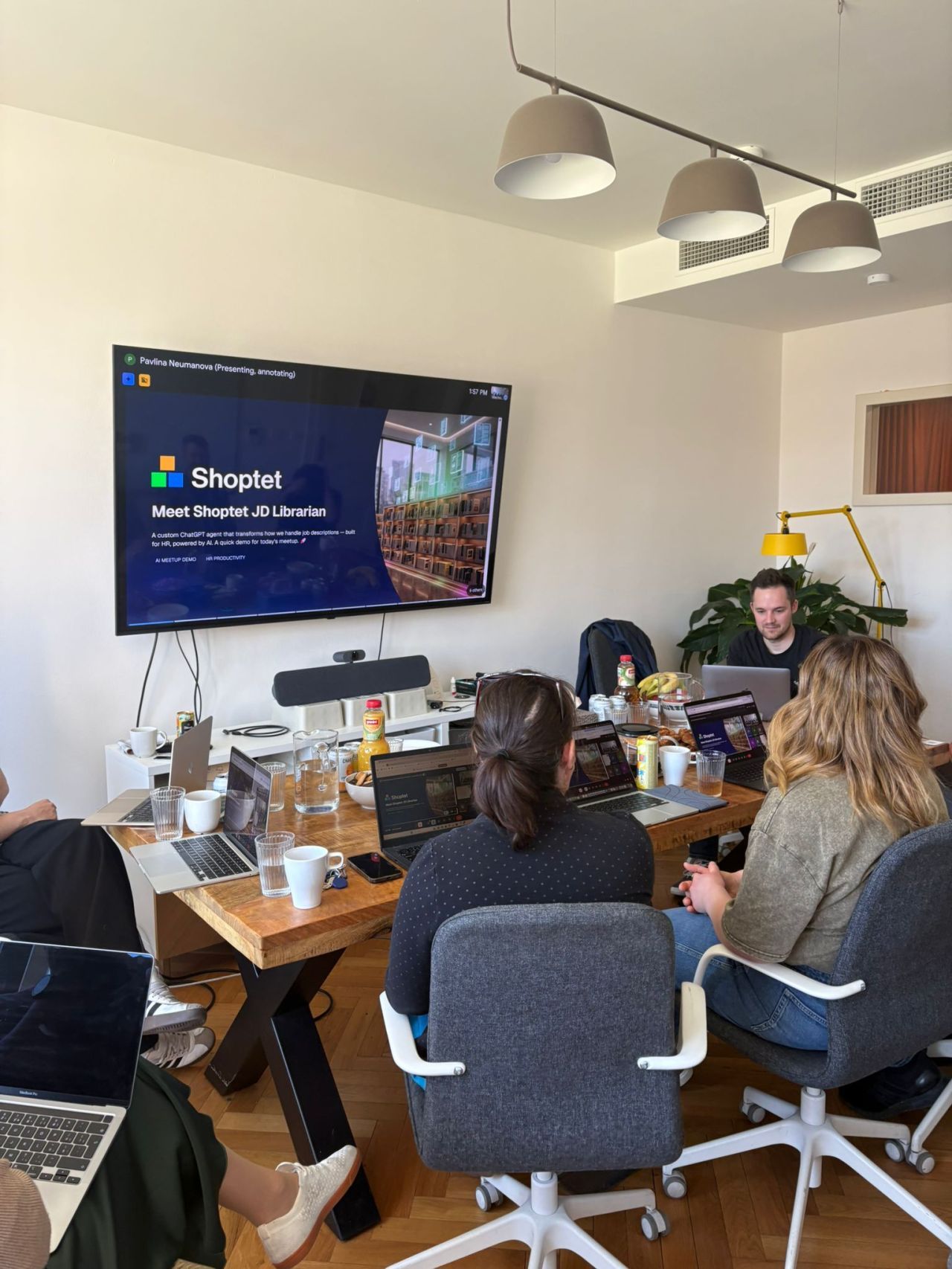 Past AI x HR session — live demo in front of the group